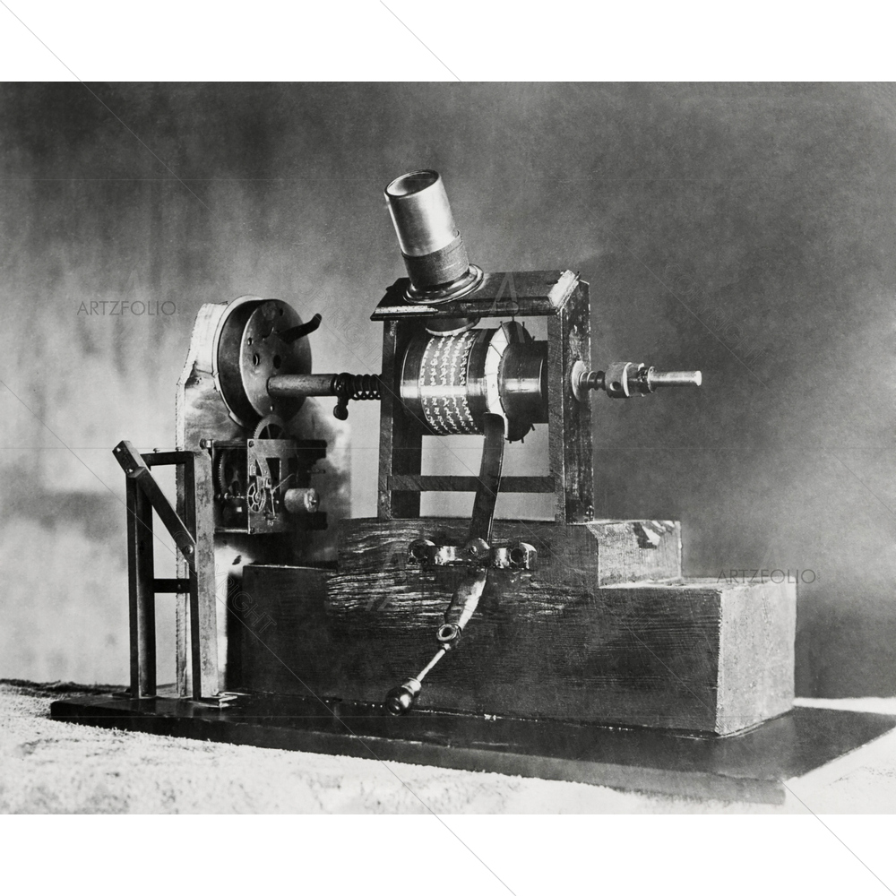Edison's First Movie Machine, Kinetoscope — custom-size art design 5010612
