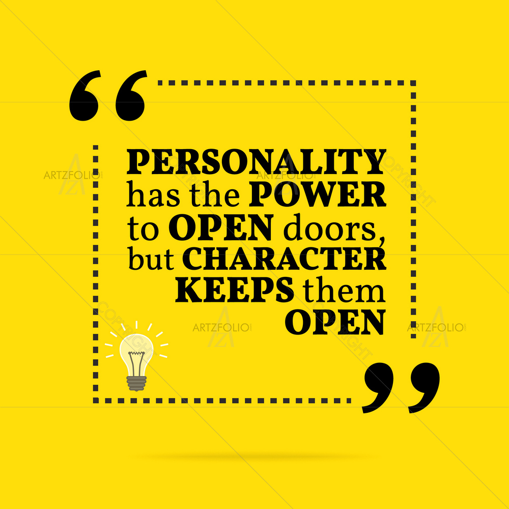 Personality has Power Inspirational Quote — Abstract custom art by ArtzFolio