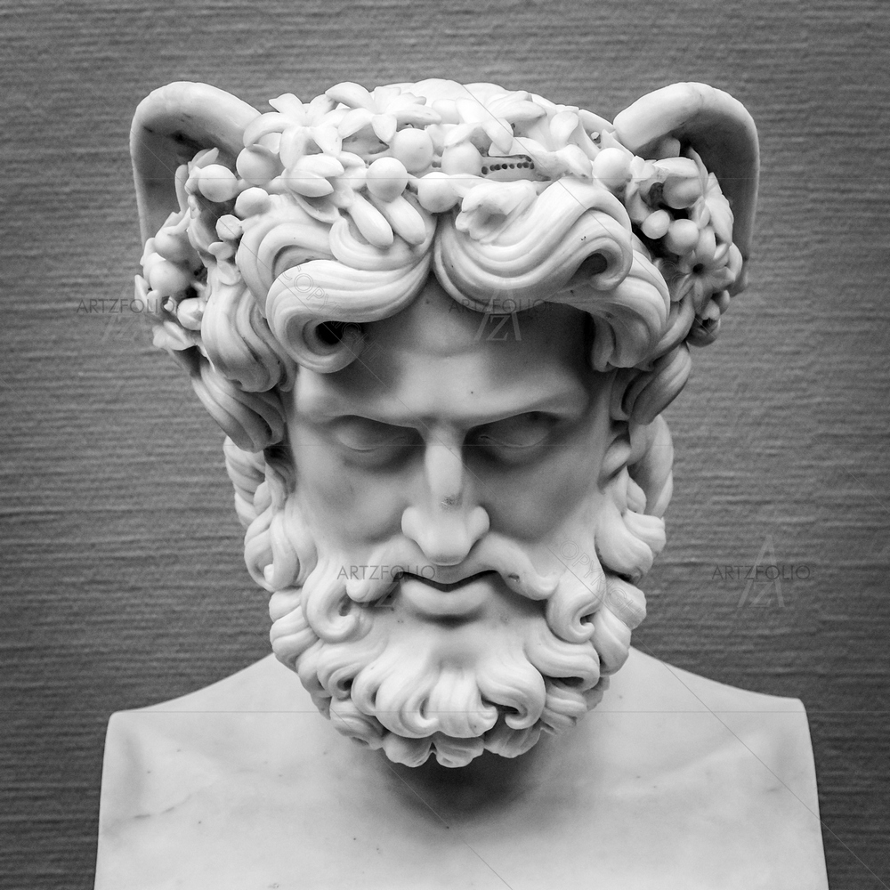 Ancient Sculpture Portrait — Devotional custom art by ArtzFolio