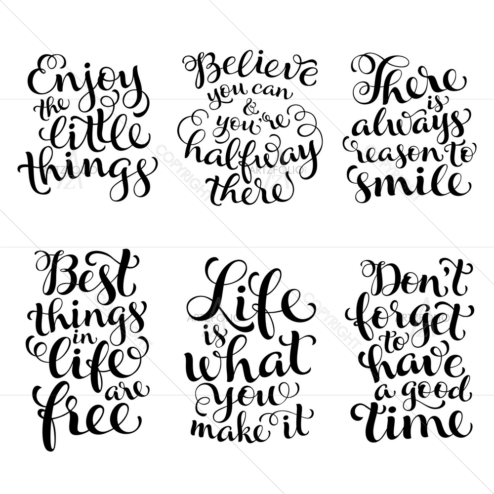 Inspirational Calligraphic Quote — custom-size art design 5010641