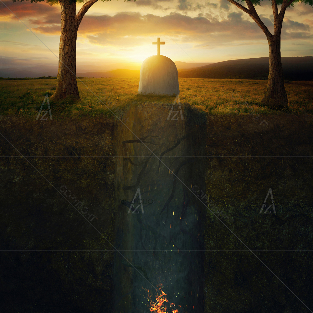 Deep Grave Leading to Flames — custom-size art design 5010654