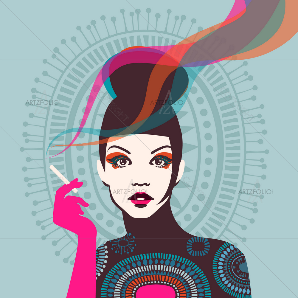 Woman Portrait D19 — Ancient custom art by ArtzFolio