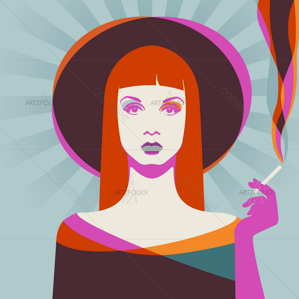 Woman Portrait D21 — Ancient custom art by ArtzFolio