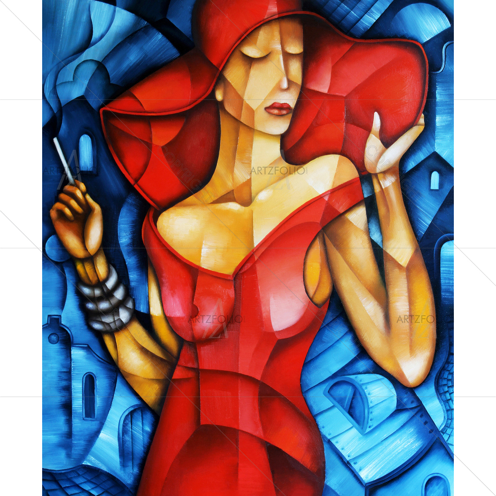 Cubism Woman D8 — Cubism custom art by ArtzFolio