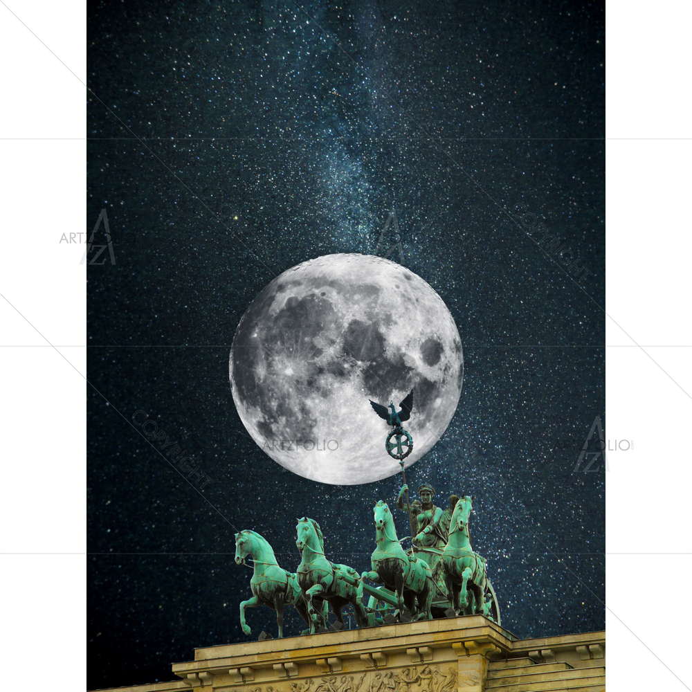 Brandenburg Gate at Night — Devotional custom art by ArtzFolio