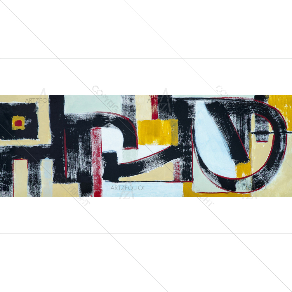 Abstract Black Shapes — custom-size art design 5010699