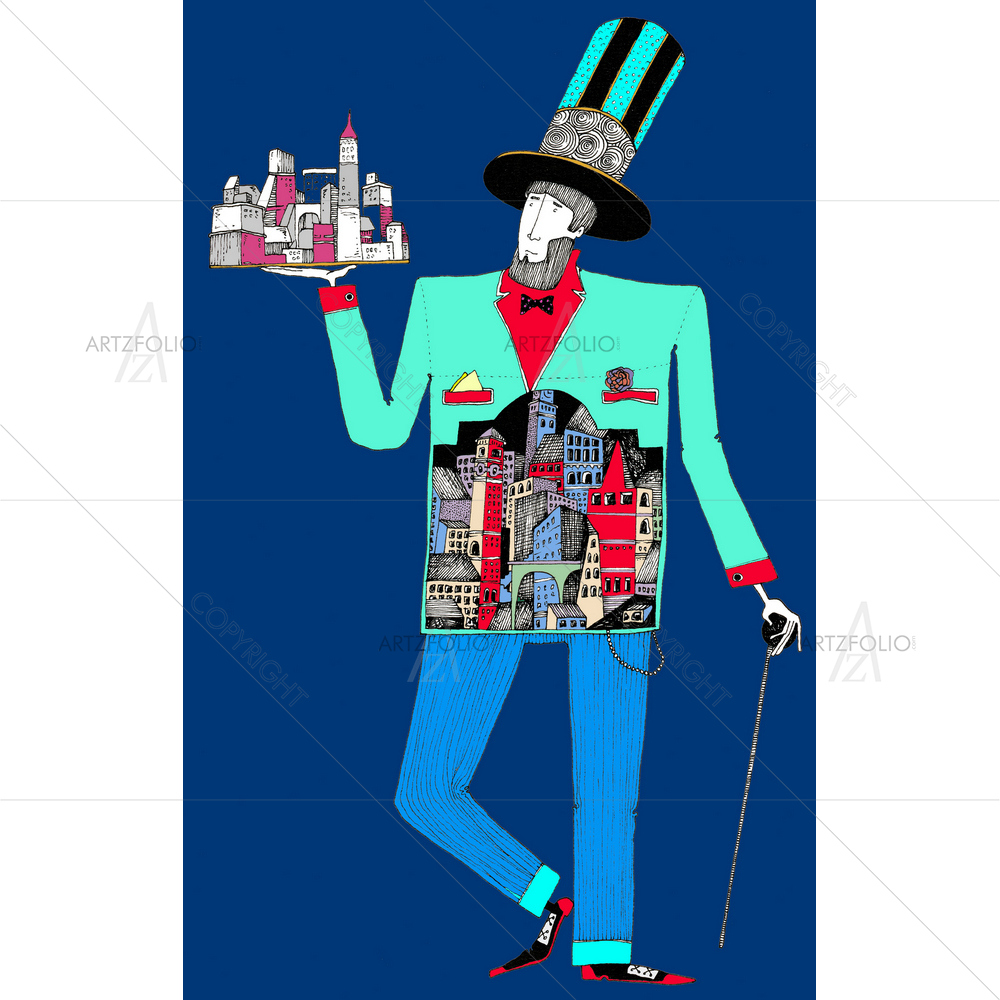 City's Mayor — Animated Cartoons custom art by ArtzFolio