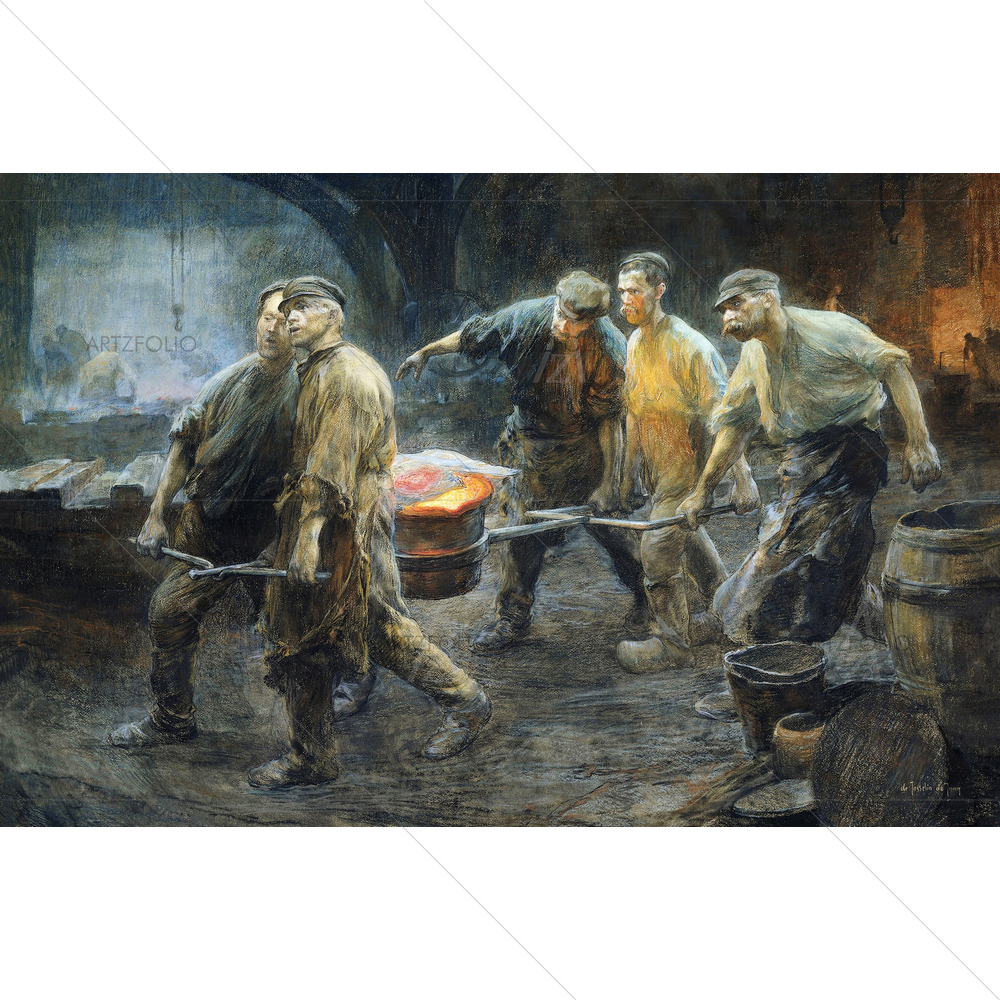 Interior of an Iron Foundry, Pieter De Josselin De Jong — Portraits custom art by ArtzFolio