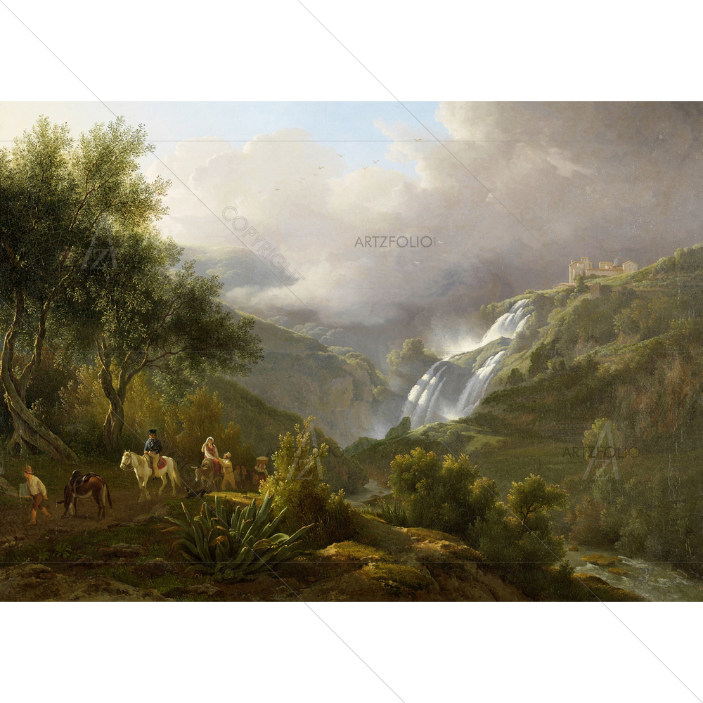 Cascades at Tivoli, Abraham Teerlink, 1824 — custom-size art design 5010727
