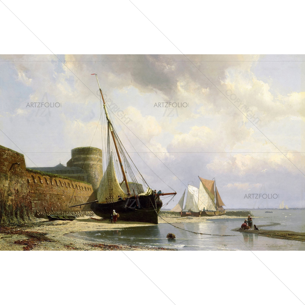 Bombproof Barracks in Flushing, Johan Conrad Greive, 1860-70 — custom-size art design 5010732