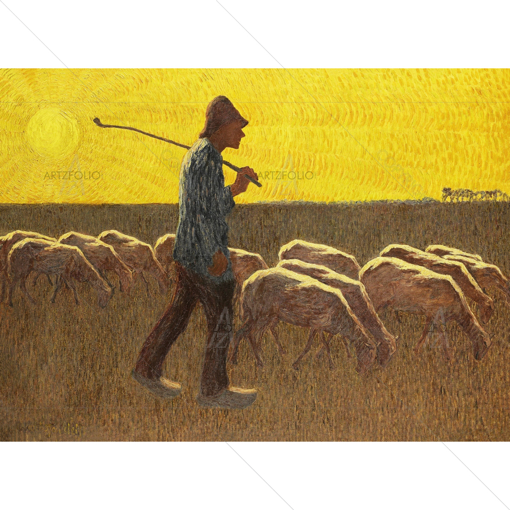 Shepherd with Sheep, Cornelis Assendelft, 1900-45 — custom-size art design 5010736