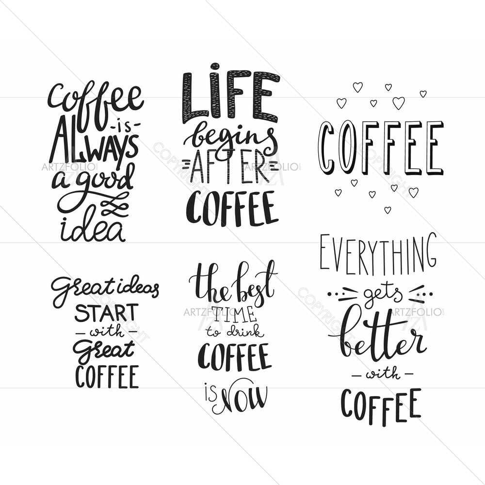 Coffee Calligraphy — custom-size art design 5010767