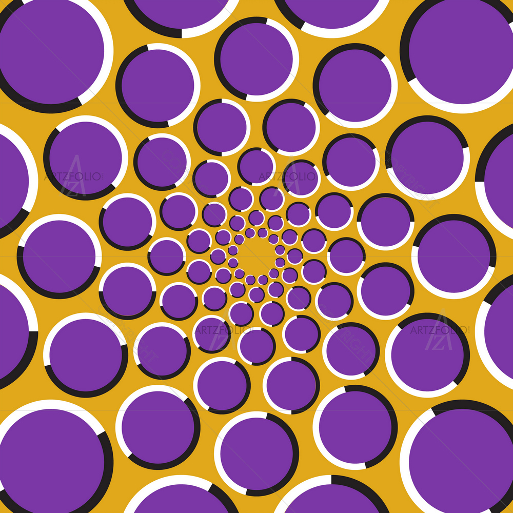 Polka Dot Illusion — Abstract custom art by ArtzFolio