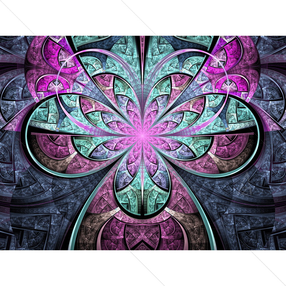 Pastel Fractal Flower — Botanical custom art by ArtzFolio