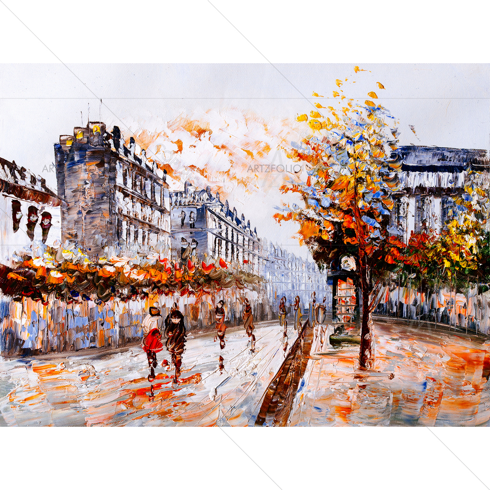 Street View of Paris, Italy D1 — Abstract custom art by ArtzFolio