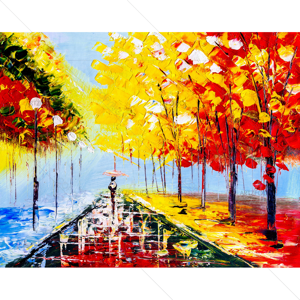 Colorful Rainy Night D2 — custom-size art design 5010802
