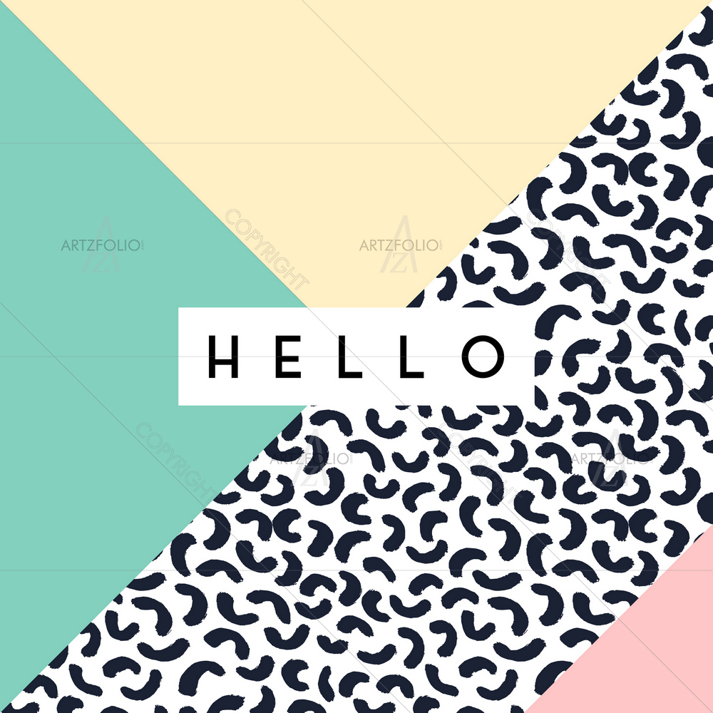 Geometric Retro Style — Abstract custom art by ArtzFolio