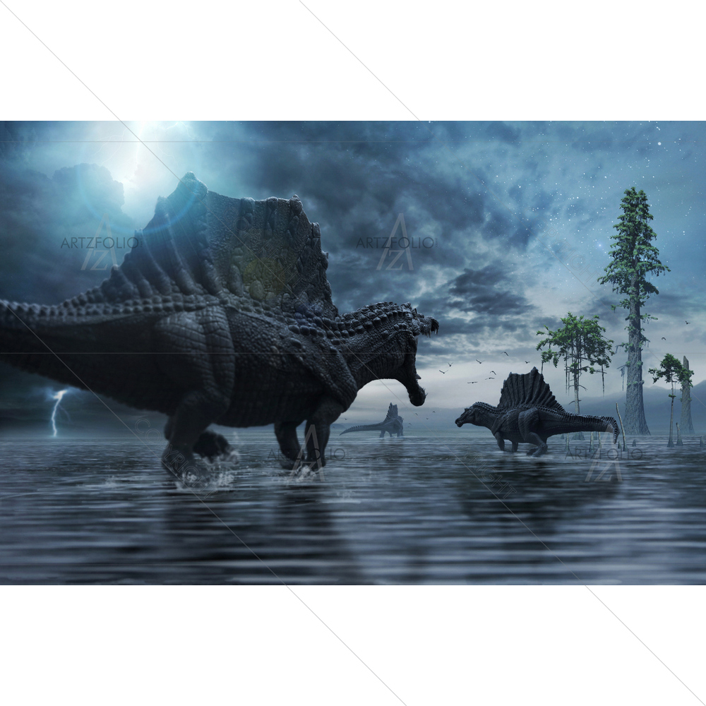 Spinosaurus Moving to Hunting Ground — custom-size art design 5010819