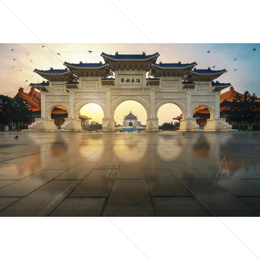 Archway of Chiang Kai Shek Memorial Hall, Taiwan — custom-size art design 5010821
