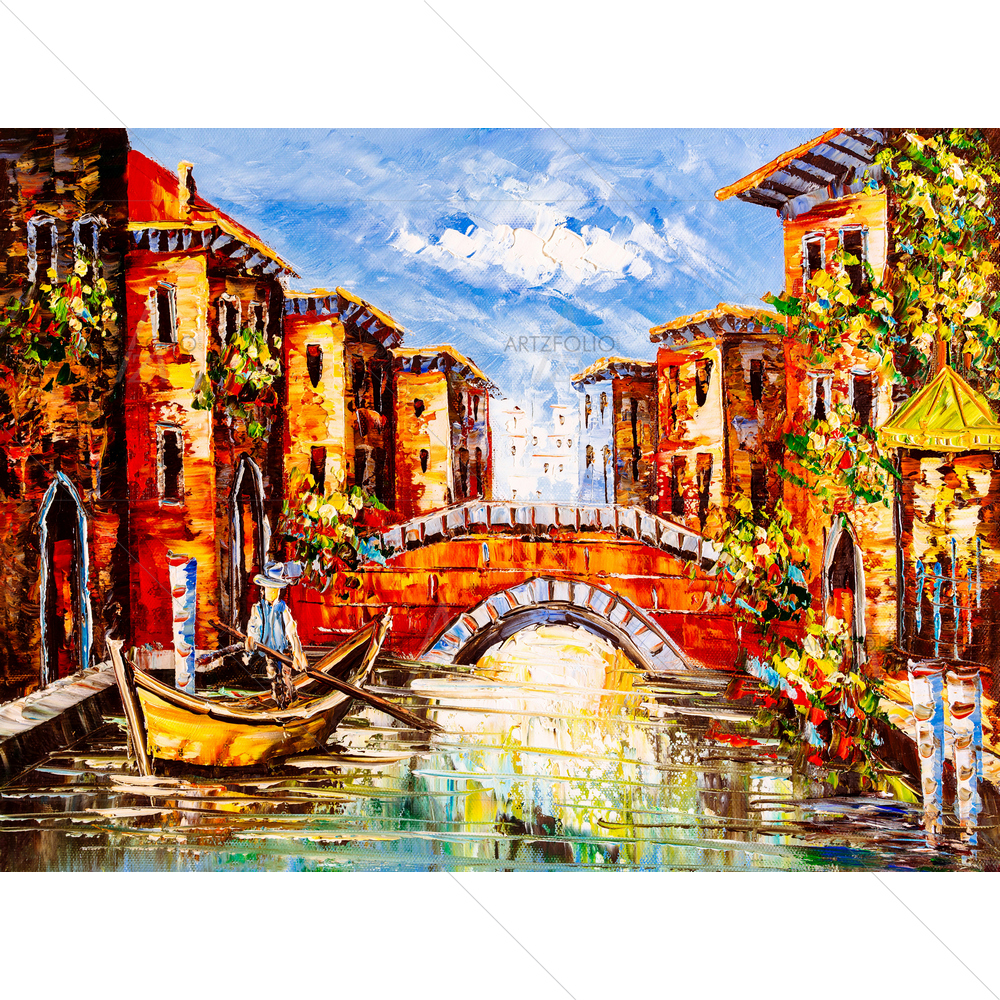 Cityscape of Venice, Italy D3 — custom-size art design 5010831
