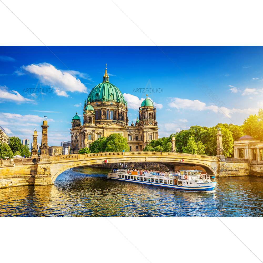 Sunset at Historic Berlin Cathedral, Germany — Devotional custom art by ArtzFolio