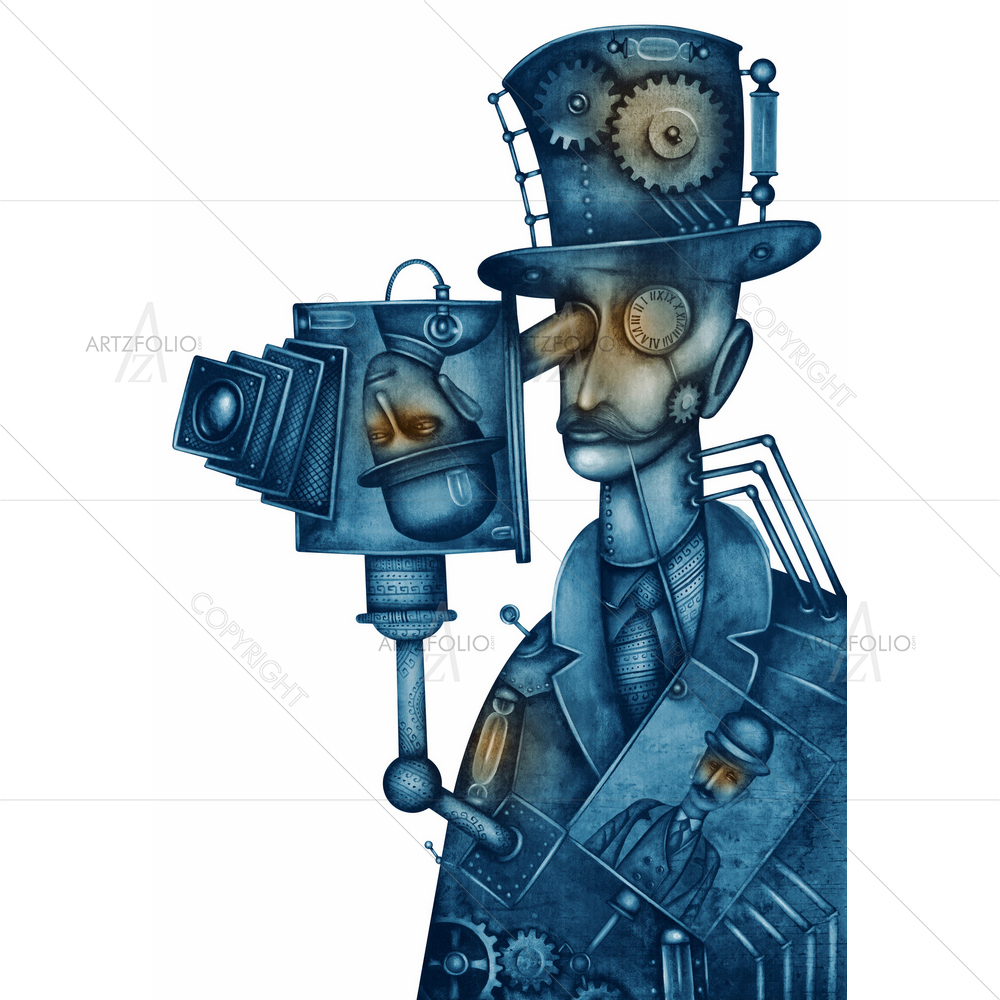 Steampunk Man D5 — custom-size art design 5010839