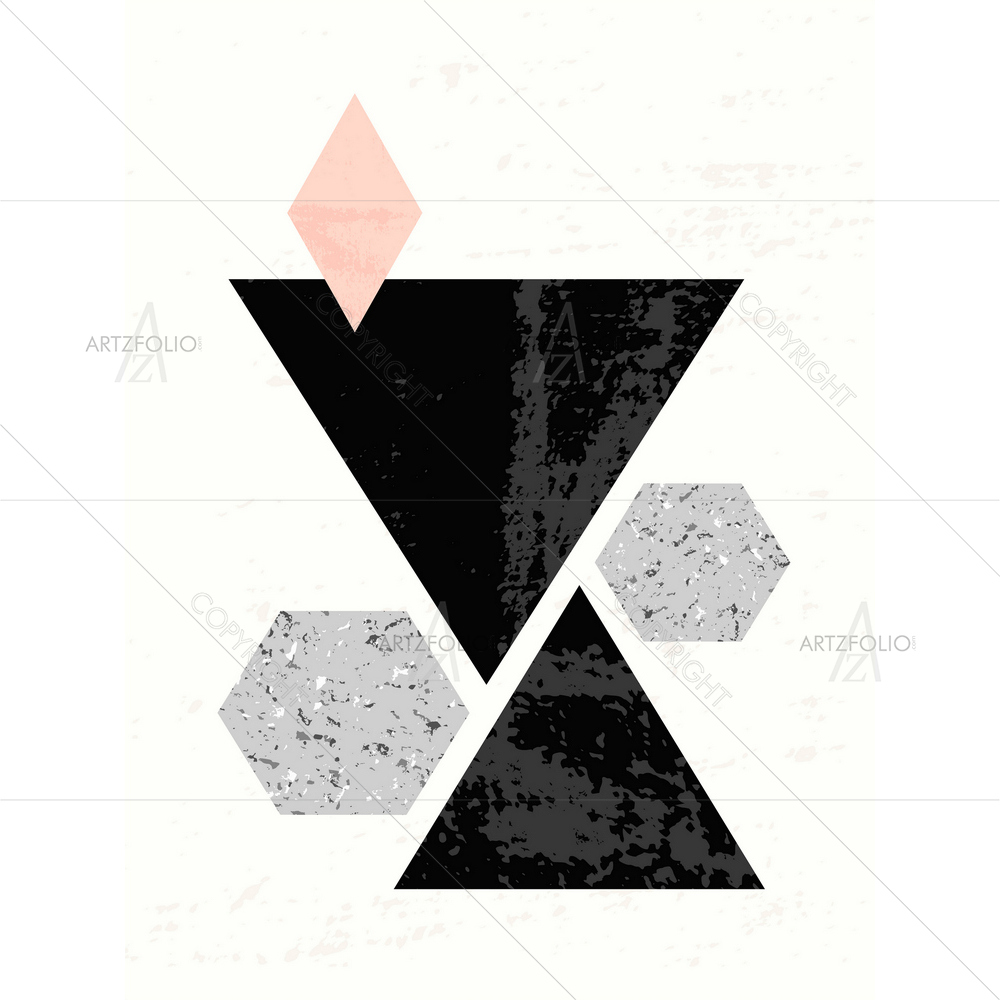 Colored Geometric Shapes D2 — custom-size art design 5010841