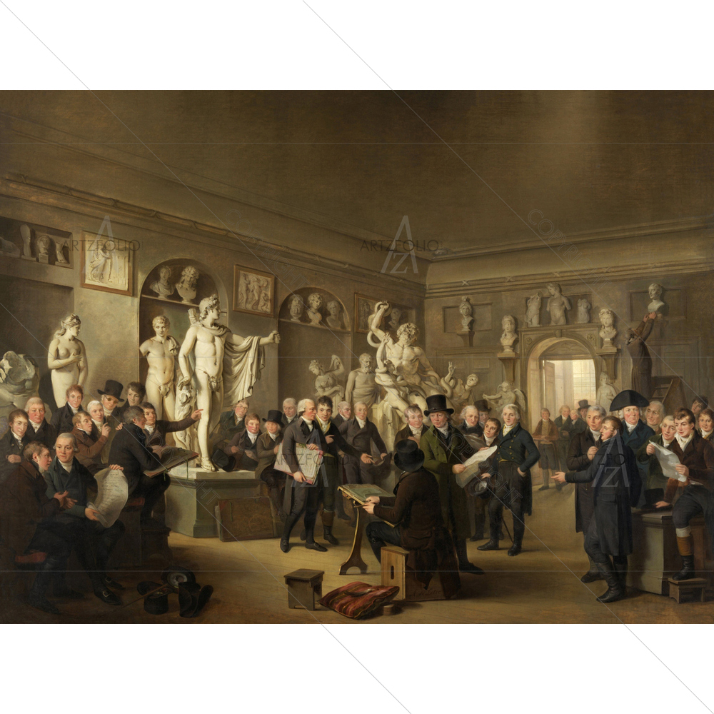 The Sculpture Gallery of Felix Meritis Society, Adriaan De Lelie, 1806-09 — Ancient custom art by ArtzFolio