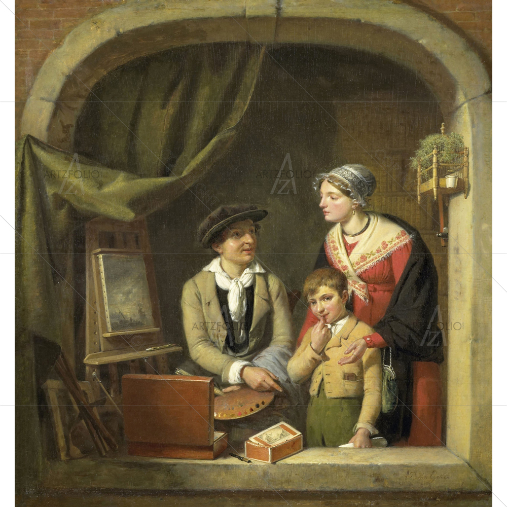 Becoming a Painter, Jean-Baptiste Van Eycken 1825-27 — Baby custom art by ArtzFolio