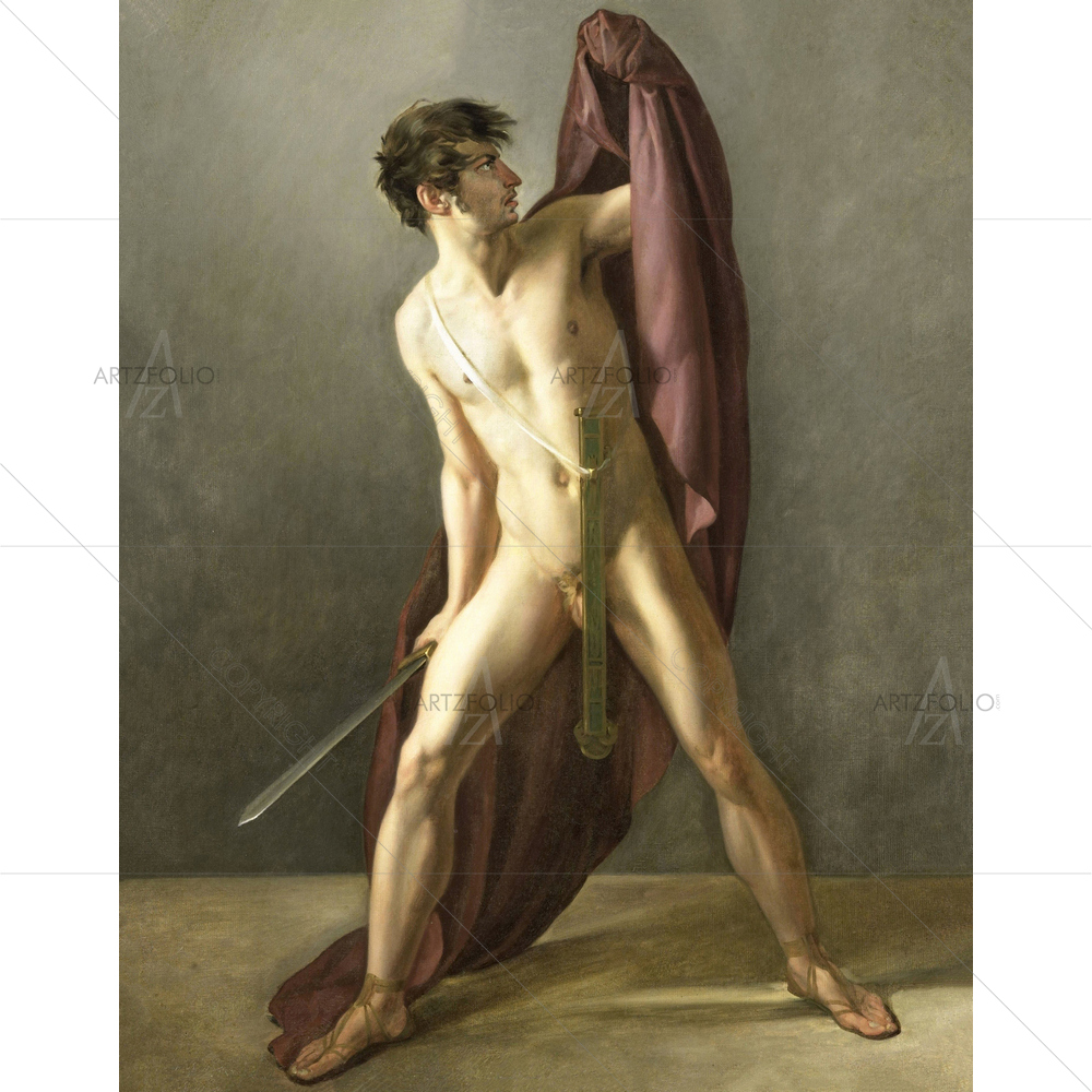 Warrior with Drawn Sword, Joannes Alberti, 1808 — custom-size art design 5010859