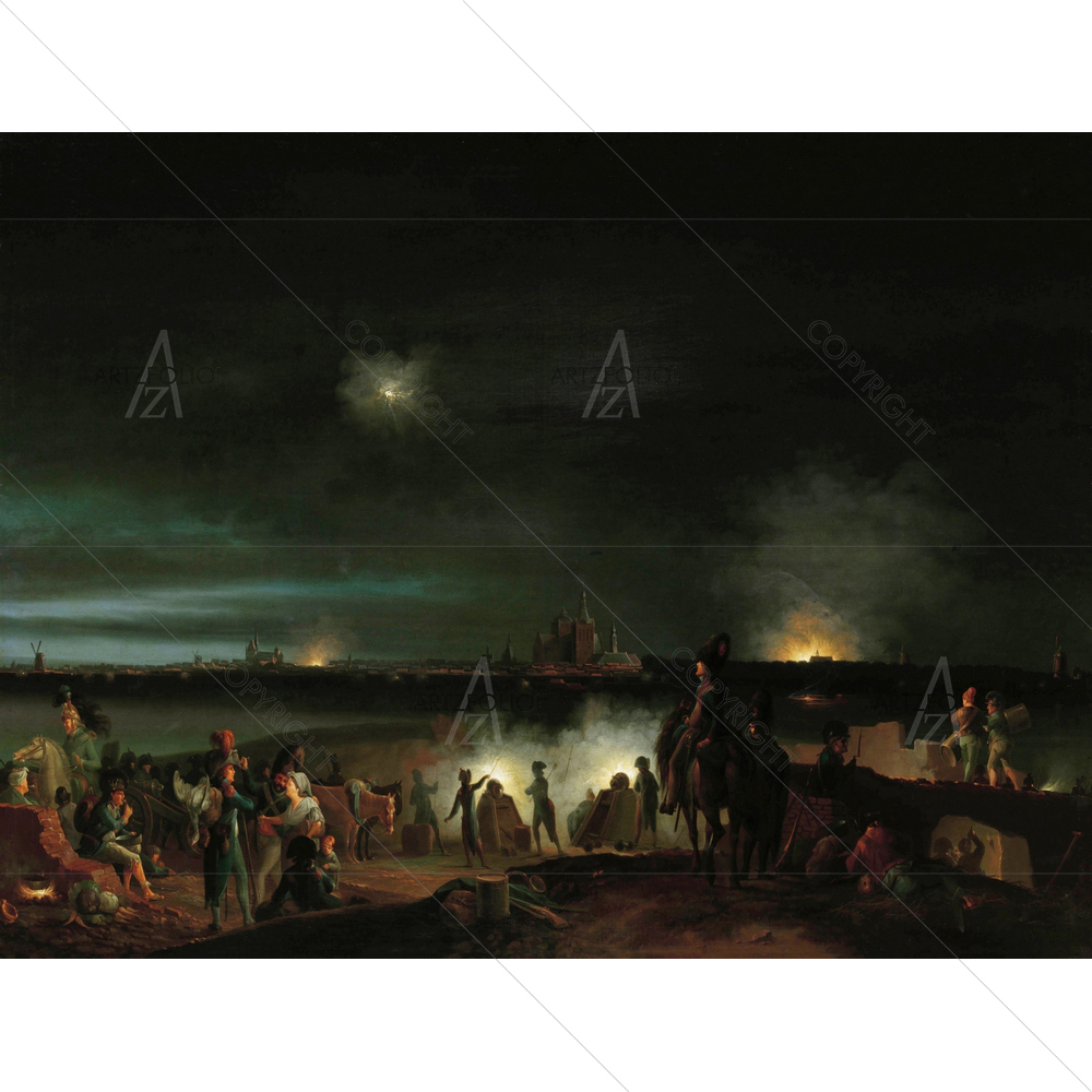 Shelling of S-Hertogenbosch by Josephus Knip — Ancient custom art by ArtzFolio