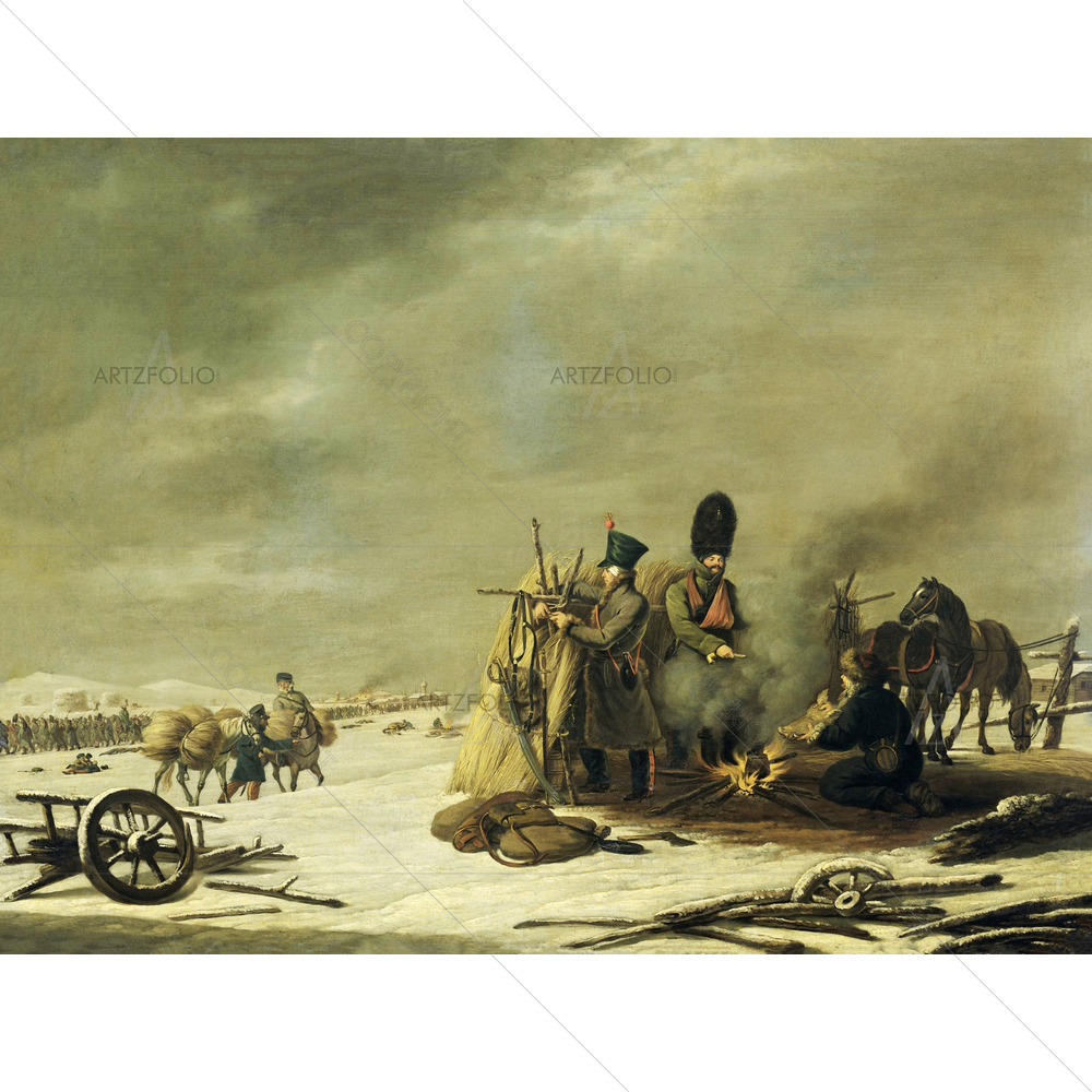 Napoleon's Retreat From Russia, Johannes Hari, 1812 — Devotional custom art by ArtzFolio