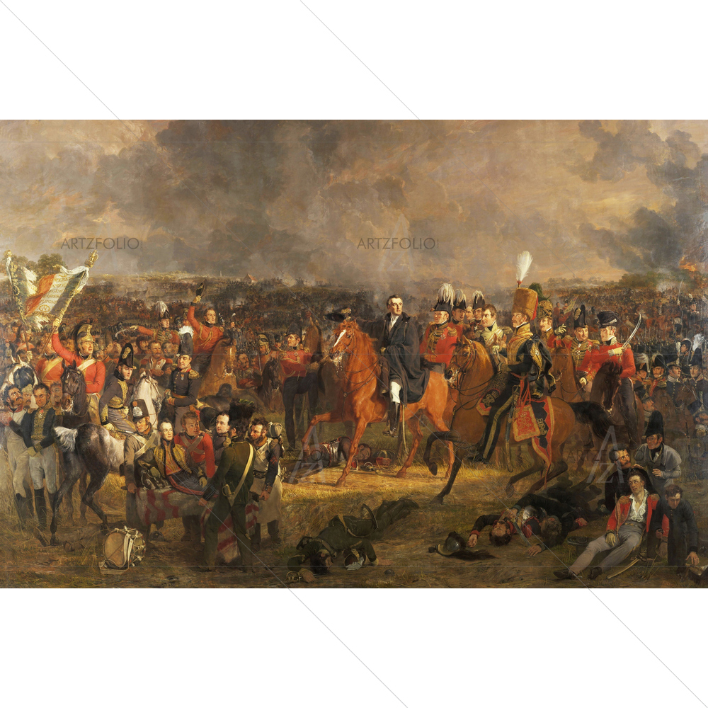 The Battle of Waterloo, Jan Willem Pieneman, 1824 — custom-size art design 5010872
