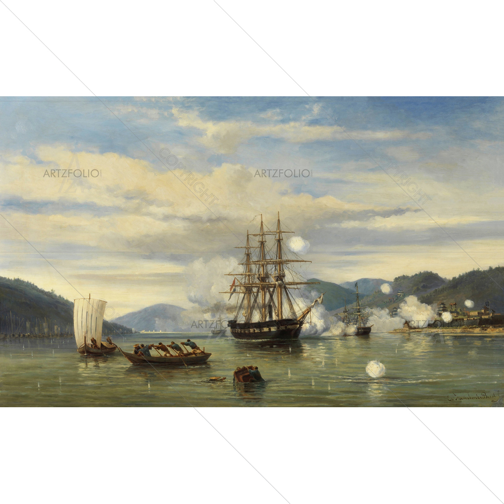 Battleship Medusa Opening Shimonoseki Straits — custom-size art design 5010873