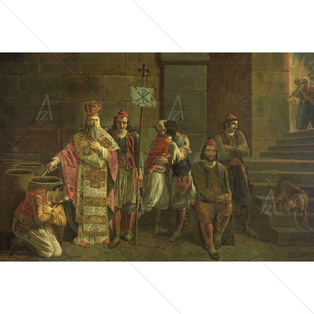 Last Defenders of Missolonghi, Joseph Odevaere, 1826