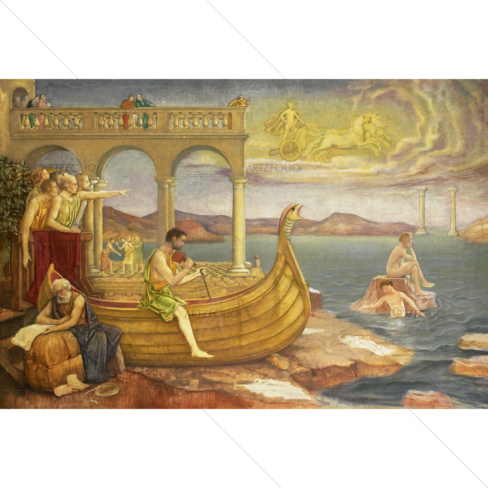 Building of Argo, Antoon Derkinderen, 1901-11 — Devotional custom art by ArtzFolio
