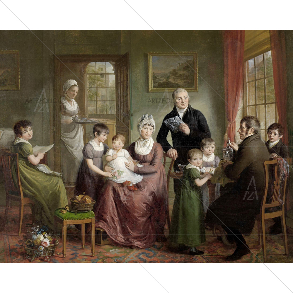 Family of Adriaan Bonebakker, Adriaan De Lelie, 1809 — custom-size art design 5010896