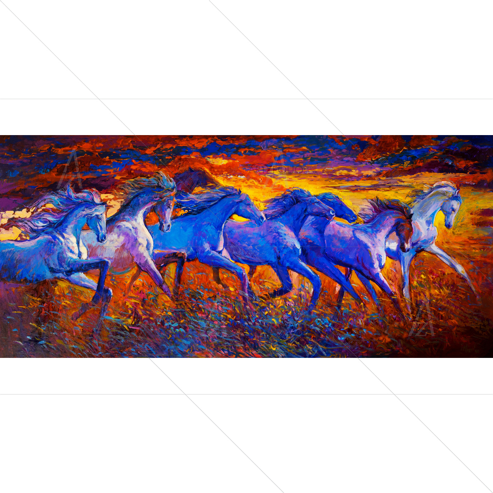 Modern Running Horses — Animals custom art by ArtzFolio