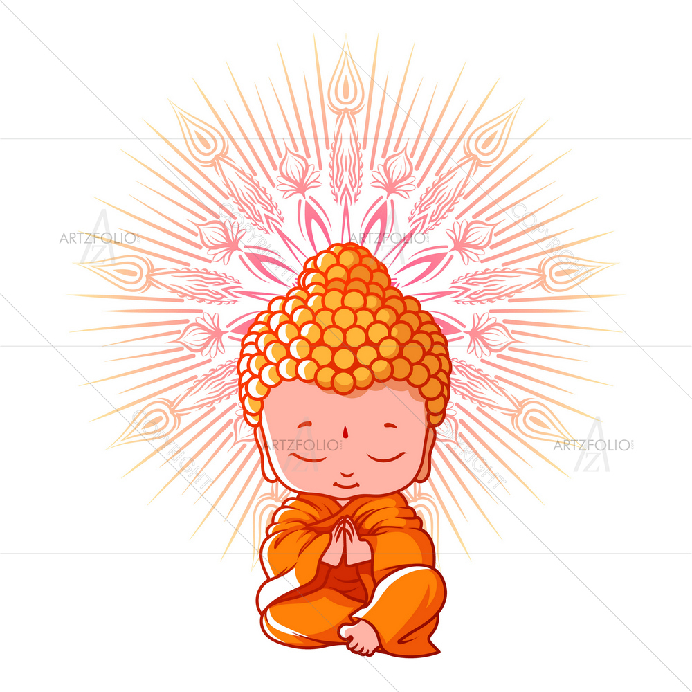 Little Meditating Lord Buddha — custom-size art design 5010939