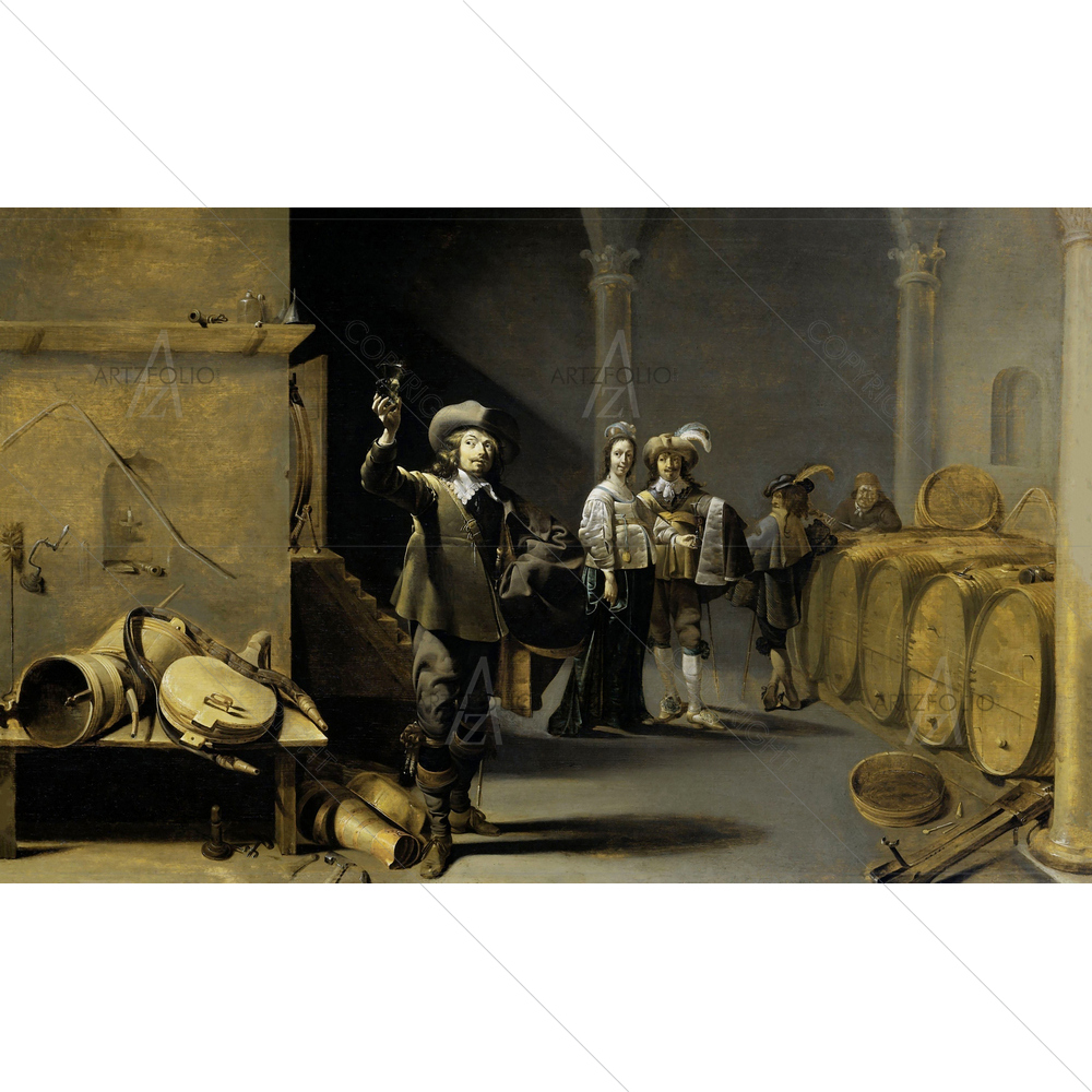 Wine Connoisseurs, Jacob Duck, 1640-42 — Adult custom art by ArtzFolio