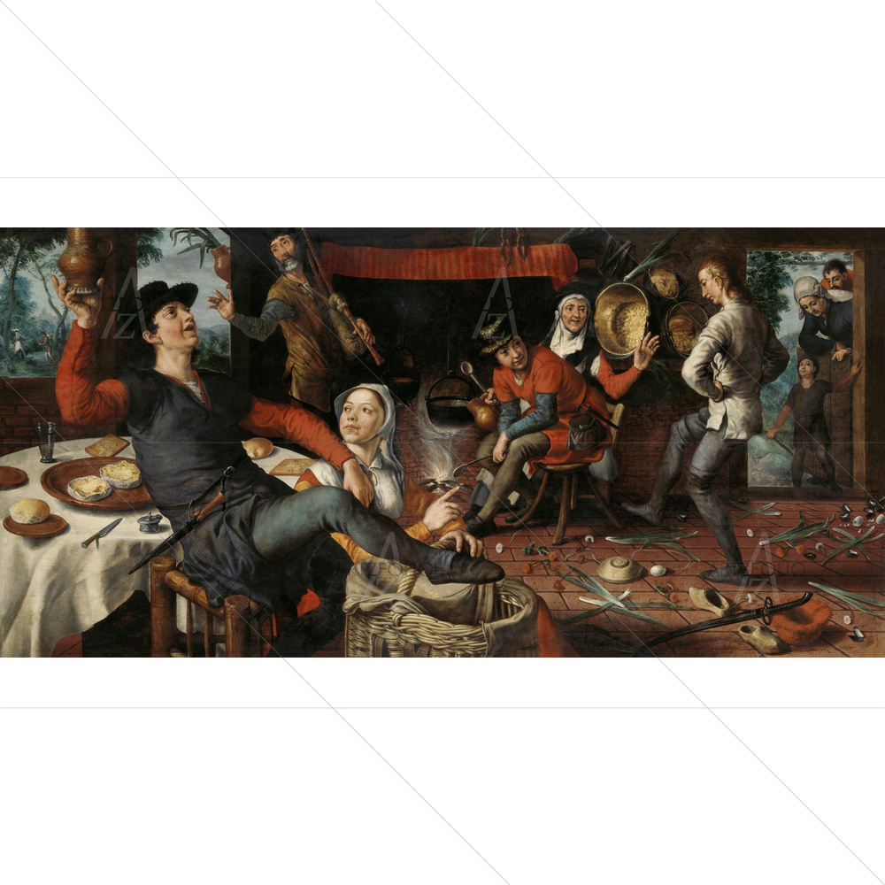 The Egg Dance, Pieter Aertsen, 1552 — custom-size art design 5010968