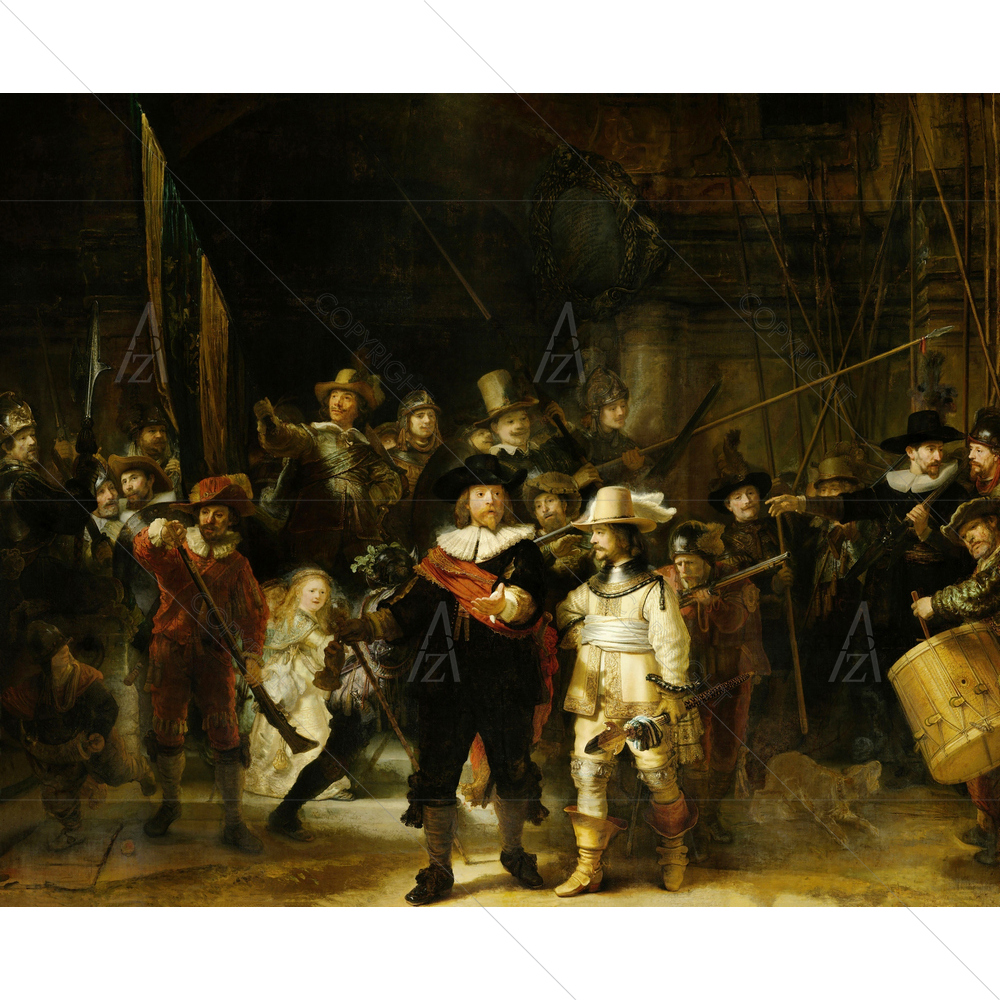 Night Watch, Rembrandt Van Rijn, 1642 — custom-size art design 5010985