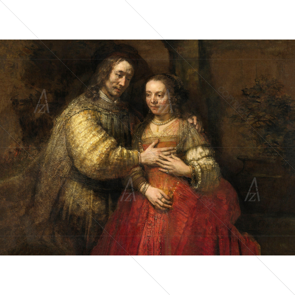 The Jewish Bride, Rembrandt Van Rijn, 1665-69 — Ancient custom art by ArtzFolio