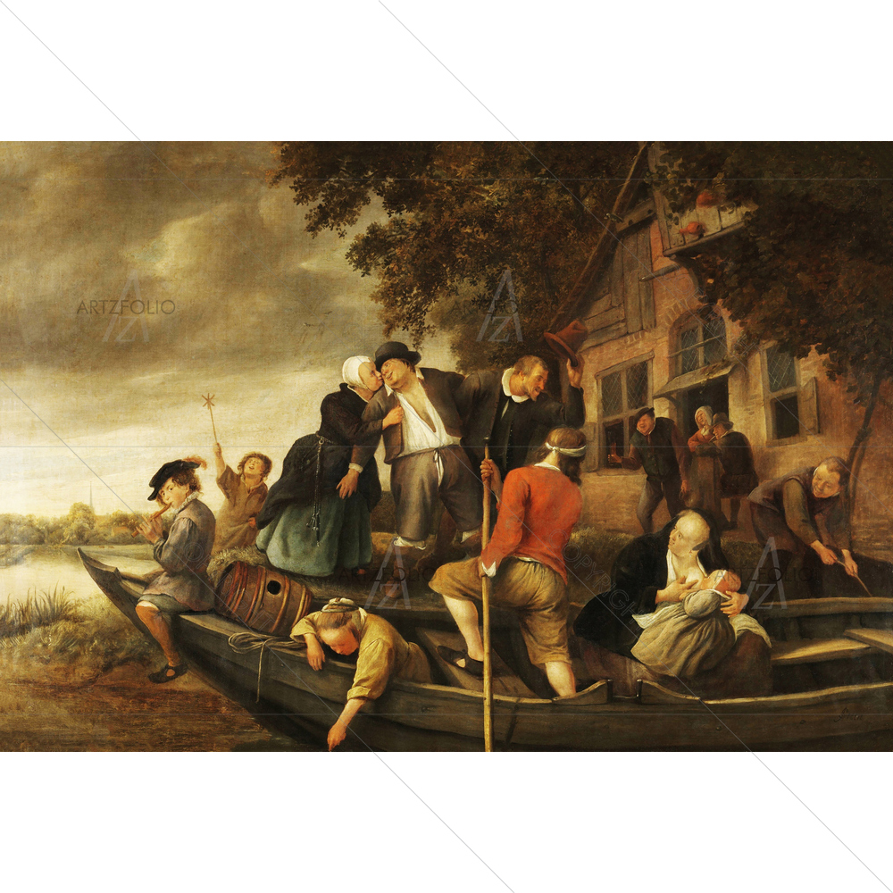 Merry Homecoming, Jan Steen, 1670-79 — custom-size art design 5010998