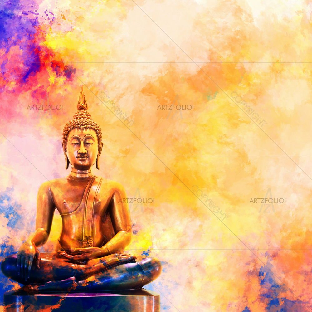 Golden Lord Buddha D5 — custom-size art design 5011018