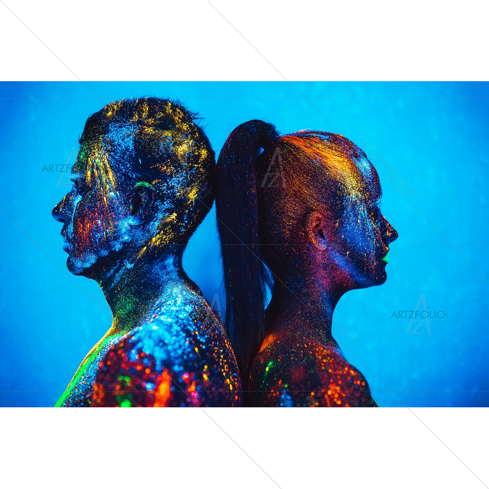 Lovers Dancing at Disco — Fashion custom art by ArtzFolio
