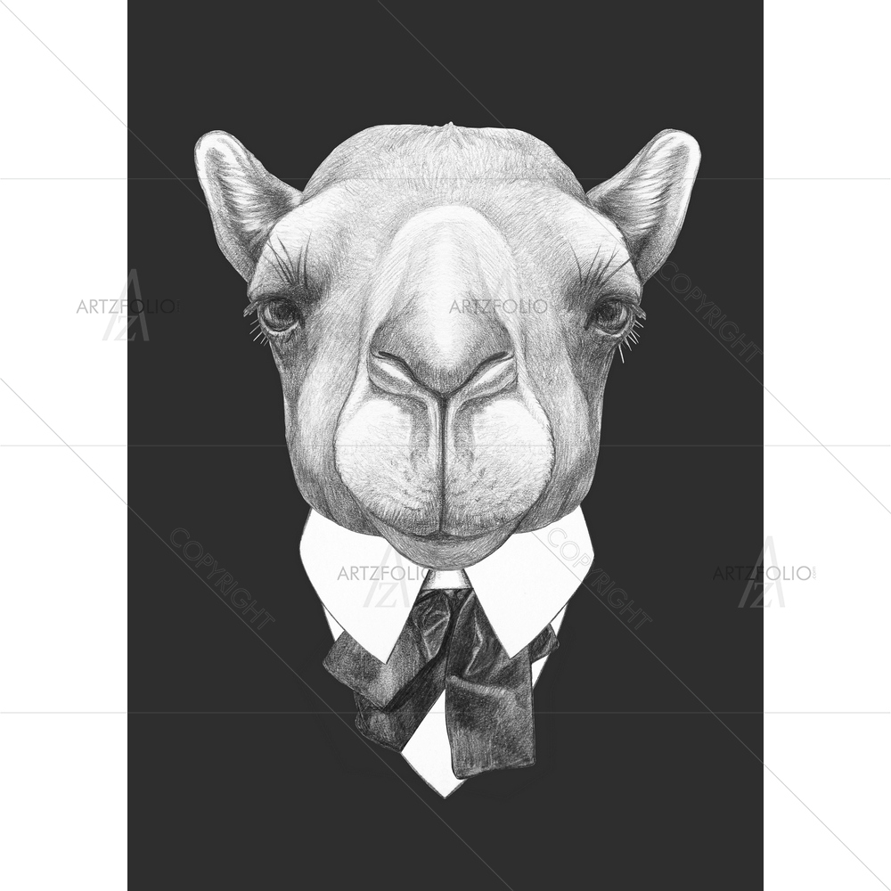 Camel in Suit — African custom art by ArtzFolio