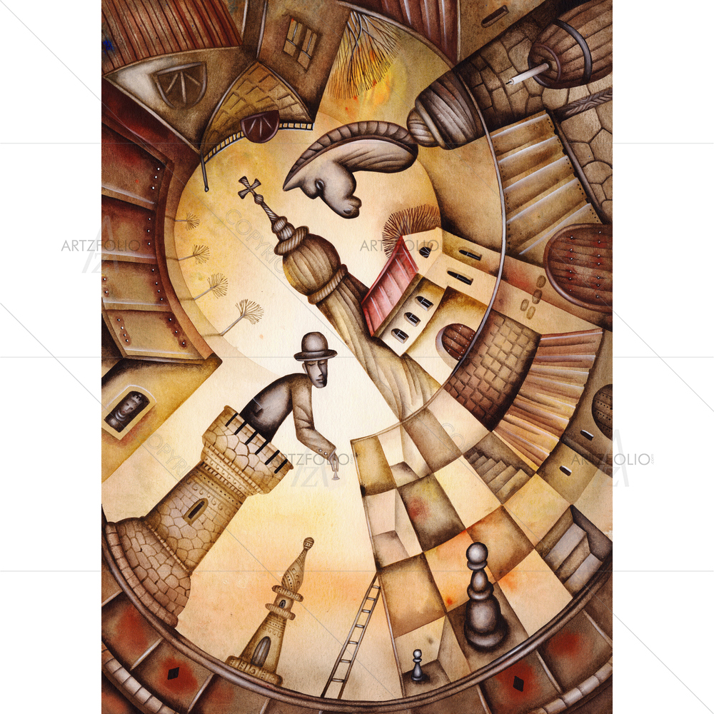 Chess Illustration — Abstract custom art by ArtzFolio