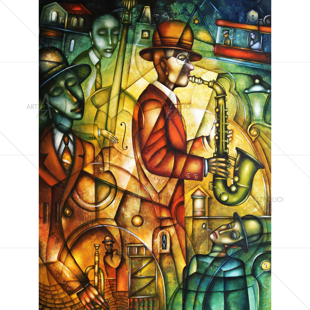 Jazz Music Players — custom-size art design 5011042