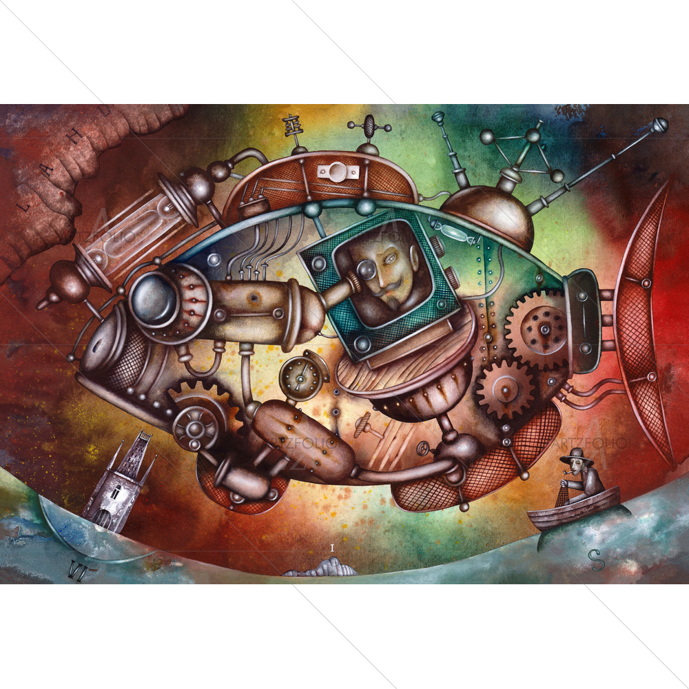 Steampunk Big Fish — Steampunk Fish custom art by ArtzFolio